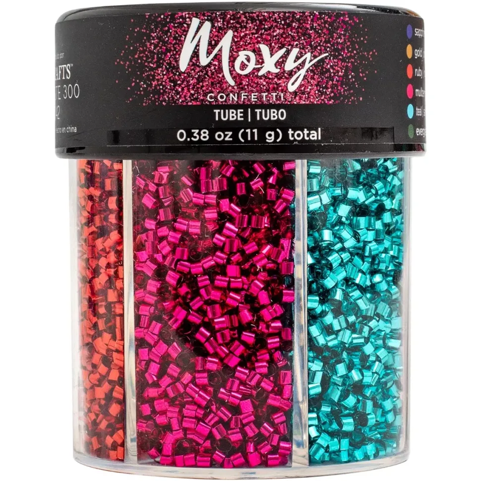 SUPER OFERTA **40%** Bote de 6 glitter tubo Primary Moxy