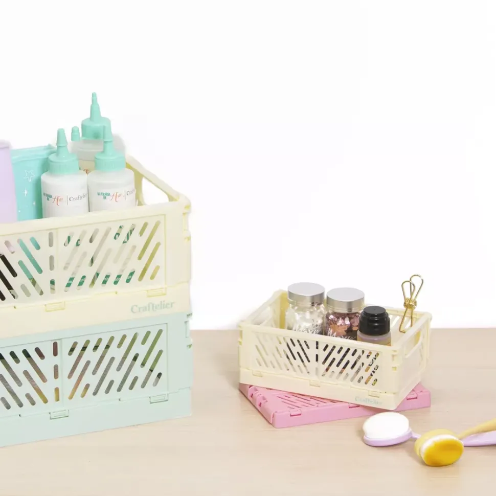 SUPER OFERTA **40%** Caja de Almacenamiento Plegable Pequeña Amarilla Craftelier