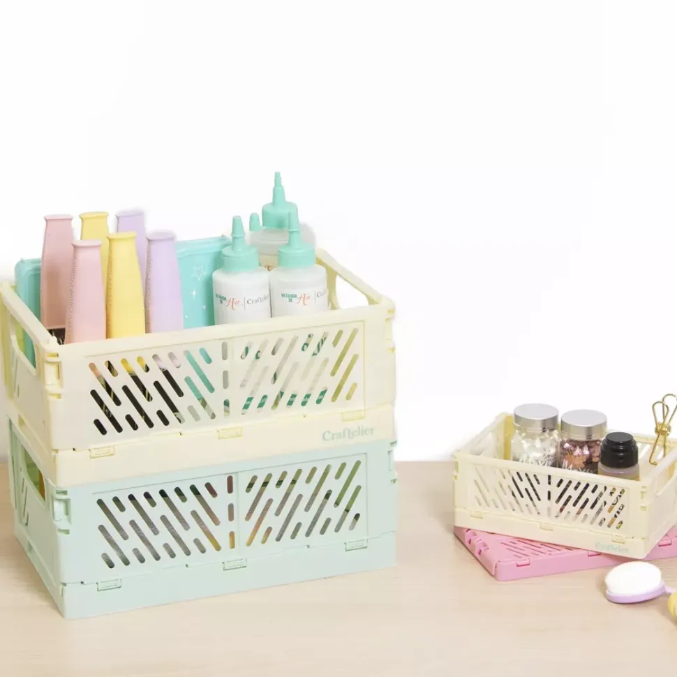 SUPER OFERTA **40%** Caja de Almacenamiento Plegable Pequeña Amarilla Craftelier