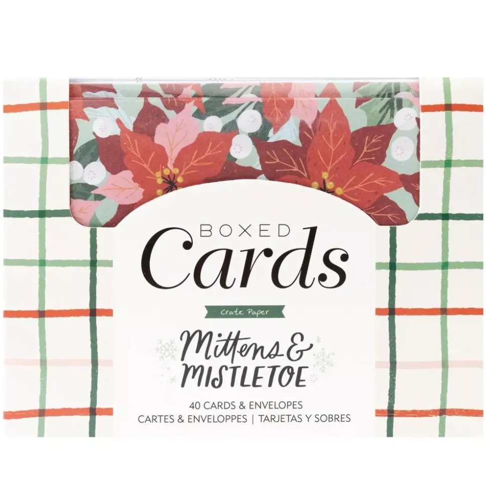 SUPER OFERTA **40%** Caja de Sobres y Postales Mittens & Mistletoe Crate Paper