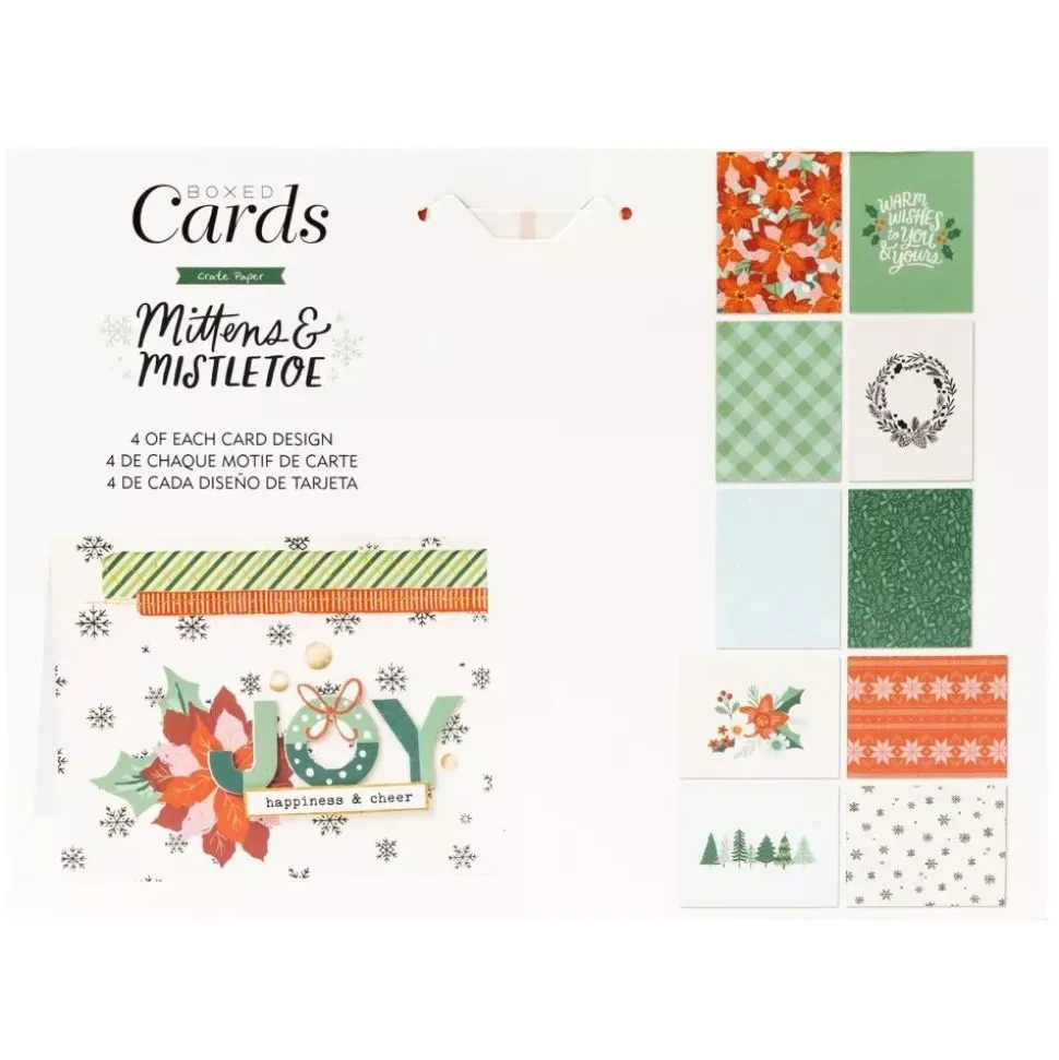 SUPER OFERTA **40%** Caja de Sobres y Postales Mittens & Mistletoe Crate Paper