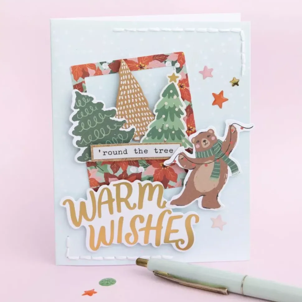 SUPER OFERTA **40%** Caja de Sobres y Postales Mittens & Mistletoe Crate Paper