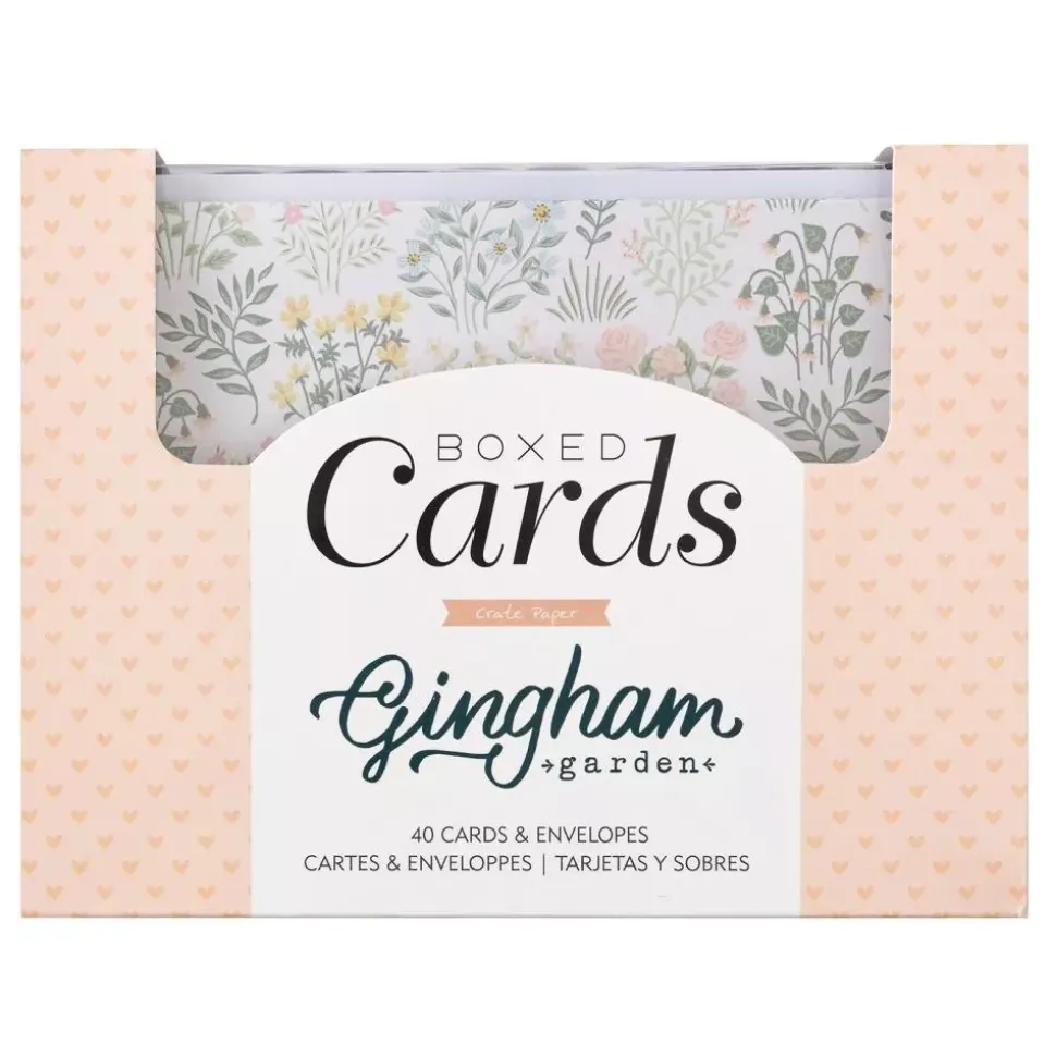 SUPER OFERTA **40%** Caja de Sobres y Postales Gingham Garden Crate Paper