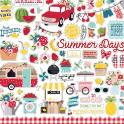 SUPER OFERTA **40%** Cardstock Stickers A Slice of Summer Echo Park
