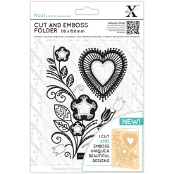 SUPER OFERTA **50%** Carpeta de texturas Xcut Corazón popular con Troquel Xcut de Corazón compatible con Sizzix