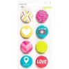 SUPER OFERTA **40%** Chapas adhesivas Kiwi Project Life
