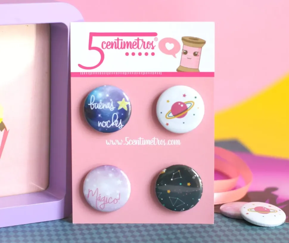 SUPER OFERTA **40%** Chapas Buenas noches 5centímetros