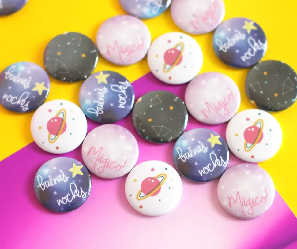 SUPER OFERTA **40%** Chapas Buenas noches 5centímetros