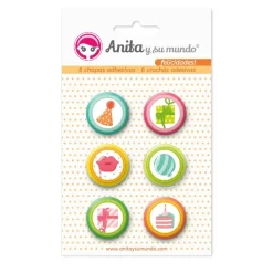 SUPER OFERTA **50%** Chapas Felicidades Anita y su mundo