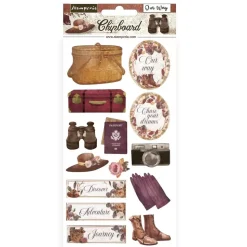 SUPER OFERTA **40%** Chipboard Stickers Romantic Our Way Stamperia 15x30cm