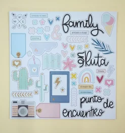 SUPER OFERTA **30%** Chipboard Stickers En Ruta Dunaon 30x30cm
