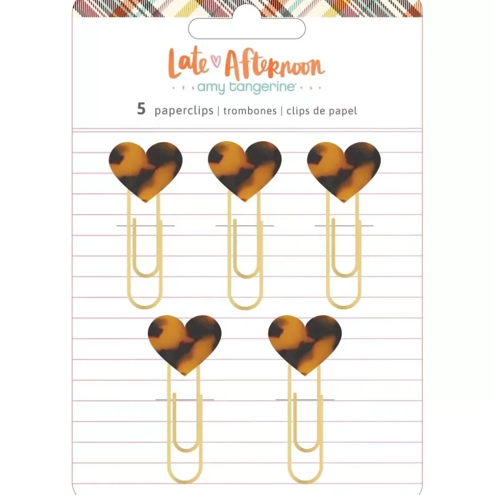 SUPER OFERTA **40%** Clips Heart Late Afternoon Amy Tangerine