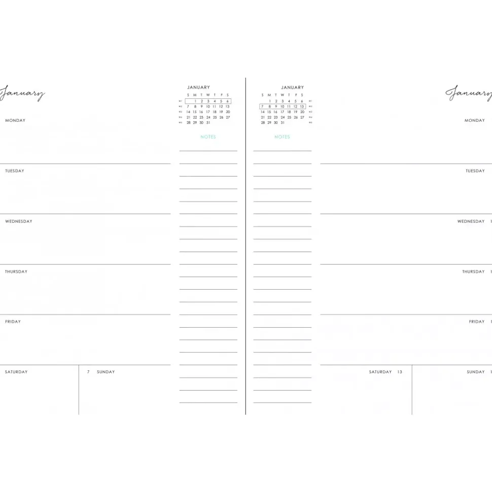 SUPER OFERTA **40%** Cuaderno de calendario Striped para Composition Planner