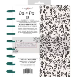 SUPER OFERTA **60%** Cuaderno Planificador Black and White Floral Day to Day Maggie Holmes