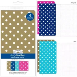SUPER OFERTA **30%** Cuadernos Adorable Dots para midori travel planner Doodlebug