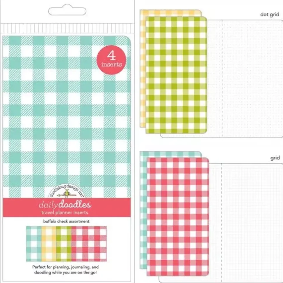 SUPER OFERTA **30%** Cuadernos Buffalo Check para midori travel planner Doodlebug