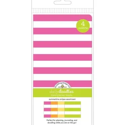 SUPER OFERTA **30%** Cuadernos Summertime Stripes para midori travel planner Doodlebug