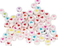 SUPER OFERTA **40%** Cuentas de Plástico con Corazones Artemio 7mm