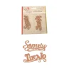 SUPER OFERTA **40%** Die-cut de chipboard Somriu Tu and Jo DK