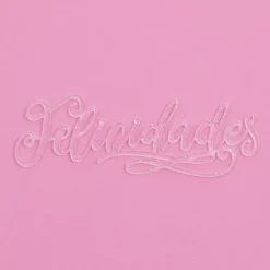 SUPER OFERTA **60%** Die-Cut de Metacrilato Felicidades Craftelier