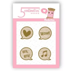 SUPER OFERTA **40%** Die-Cut Madera Iconos Vitamina 5centímetros