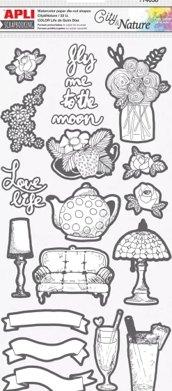 SUPER OFERTA **40%** Die-cuts de papel de acuarela City and Nature Quim Díaz