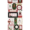 SUPER OFERTA **40%** Die-cuts de chipboard de frases Here Comes Santa Claus Echo Park