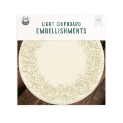 SUPER OFERTA **40%** Die-Cuts Light Chipboard #05 Album Base Wreath Hello Spring P13