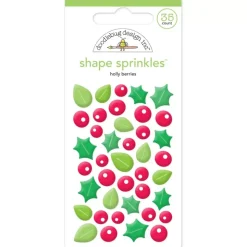 SUPER OFERTA **30%** Enamel Here Comes Santa Claus Holly Berries Doodlebug