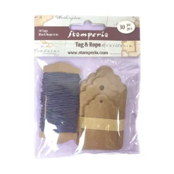 SUPER OFERTA **40%** Etiquetas y Cuerda 6m Stamperia