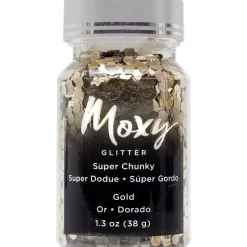 SUPER OFERTA **40%** Glitter Super Chunky Gold Moxy