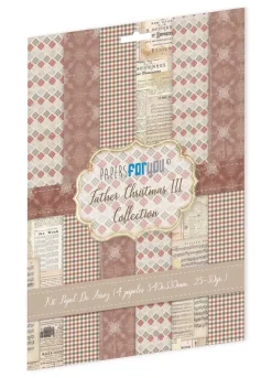 SUPER OFERTA **40%** Kit 4 papeles de arroz III Father Christmas PapersForYou 54x33cm