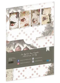 SUPER OFERTA **40%** Kit 4 papeles de arroz II Father Christmas PapersForYou 54x33cm