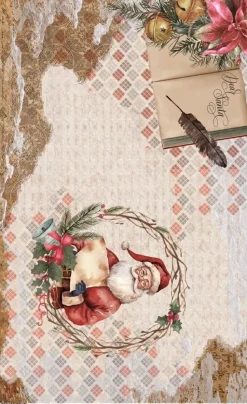 SUPER OFERTA **40%** Kit 4 papeles de arroz II Father Christmas PapersForYou 54x33cm