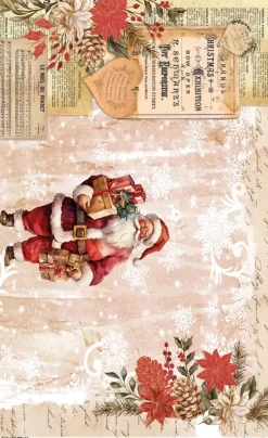 SUPER OFERTA **40%** Kit 4 papeles de arroz II Father Christmas PapersForYou 54x33cm