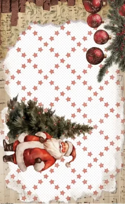 SUPER OFERTA **40%** Kit 4 papeles de arroz II Father Christmas PapersForYou 54x33cm