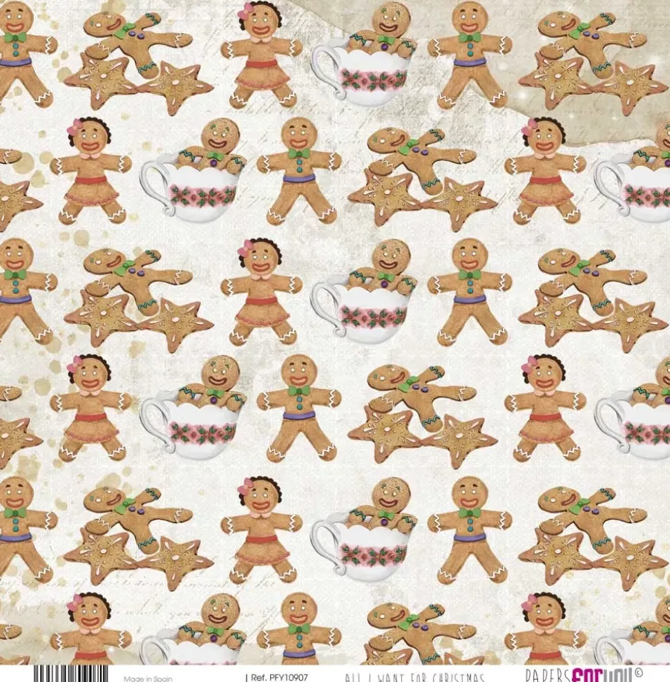 SUPER OFERTA **40%** Kit de Papeles Vellum All I Want For Christmas PapersForYou 30x30cm