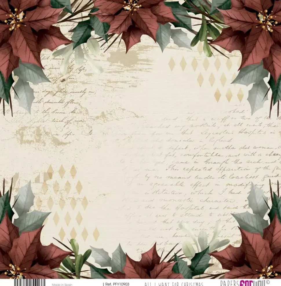 SUPER OFERTA **40%** Kit de Papeles Vellum All I Want For Christmas PapersForYou 30x30cm