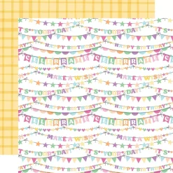 SUPER OFERTA **40%** Kit de scrapbooking Make A Birthday Wish Girl Echo Park 30x30cm