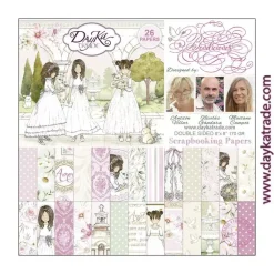SUPER OFERTA **40%** Kit de Scrapbooking Comunión Niña Bendiciones Dayka 20x20cm