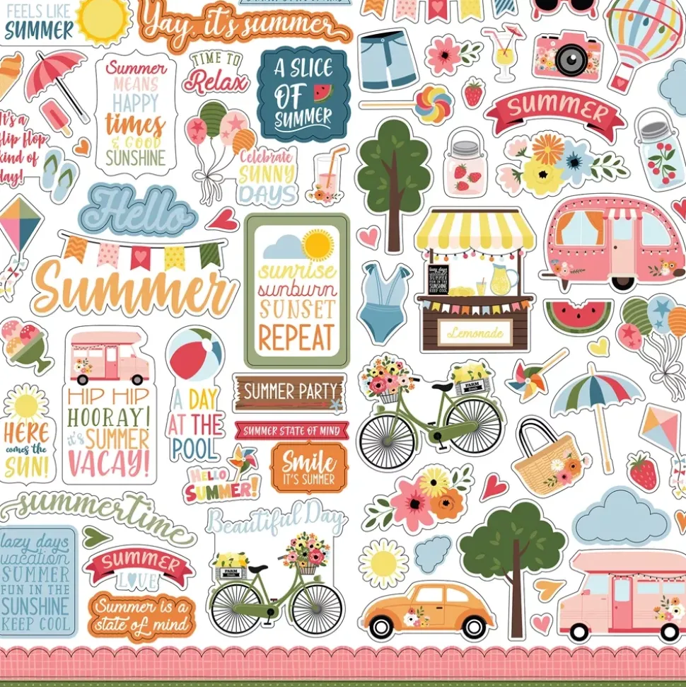 SUPER OFERTA **40%** Kit de Scrapbooking Here Comes The Sun Echo Park 30x30cm