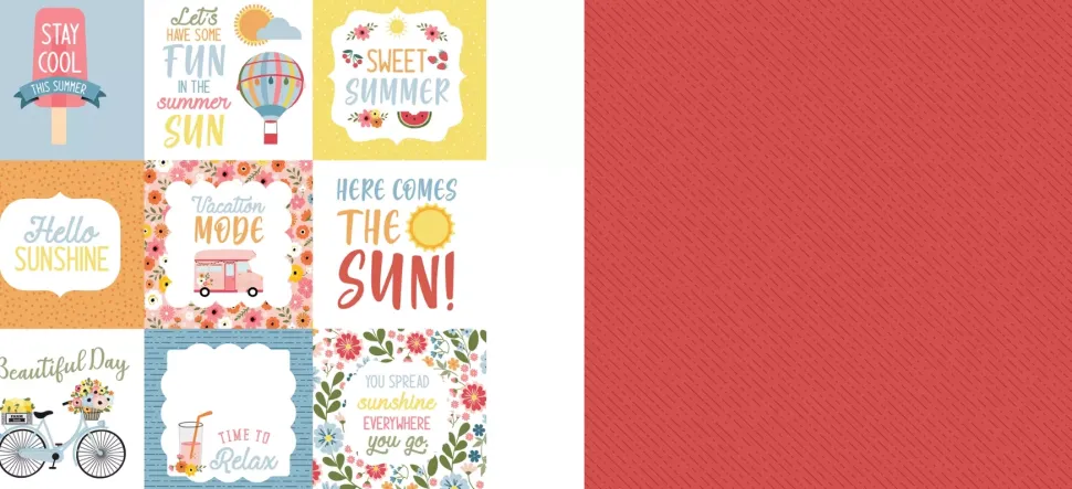 SUPER OFERTA **40%** Kit de Scrapbooking Here Comes The Sun Echo Park 30x30cm