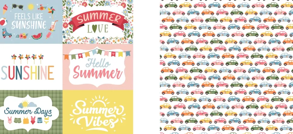 SUPER OFERTA **40%** Kit de Scrapbooking Here Comes The Sun Echo Park 30x30cm