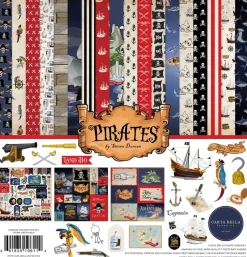 SUPER OFERTA **40%** Kit de scrapbooking Pirates Carta Bella 30x30cm
