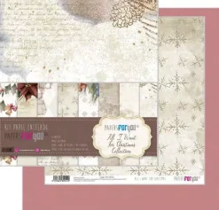SUPER OFERTA **40%** Kit Papel de Tela All I Want For Christmas PapersForYou 30x30cm
