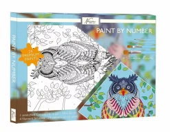 SUPER OFERTA **40%** Kit Pintar Por Números Búho Craft Sensations 40x50cm
