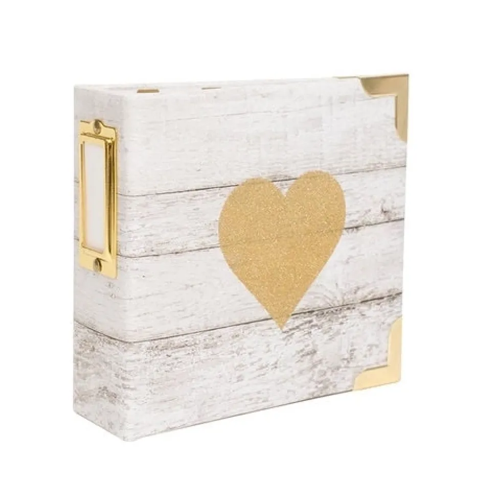 SUPER OFERTA **40%** Álbum Glitter Heart Project Life Heidi Swapp 10x10cm