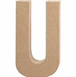 SUPER OFERTA **40%** Letra U de papel maché 20x11cm