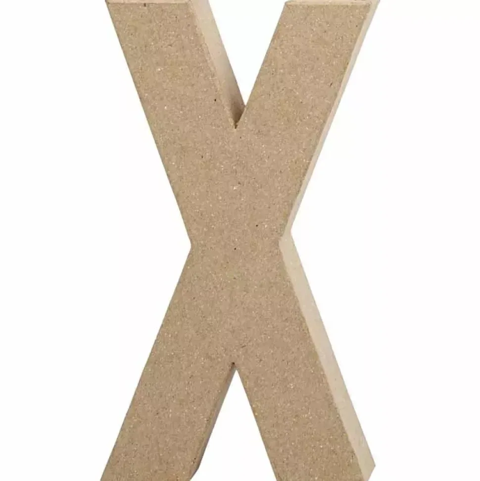 SUPER OFERTA **40%** Letra X de papel maché 20x11cm