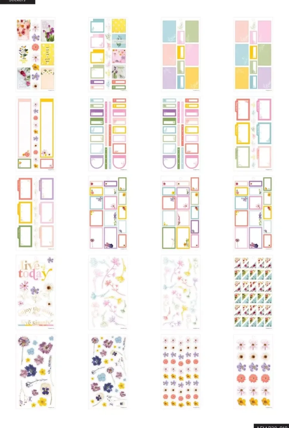 SUPER OFERTA **40%** Libro de Accesorios Pressed Florals Happy Planner